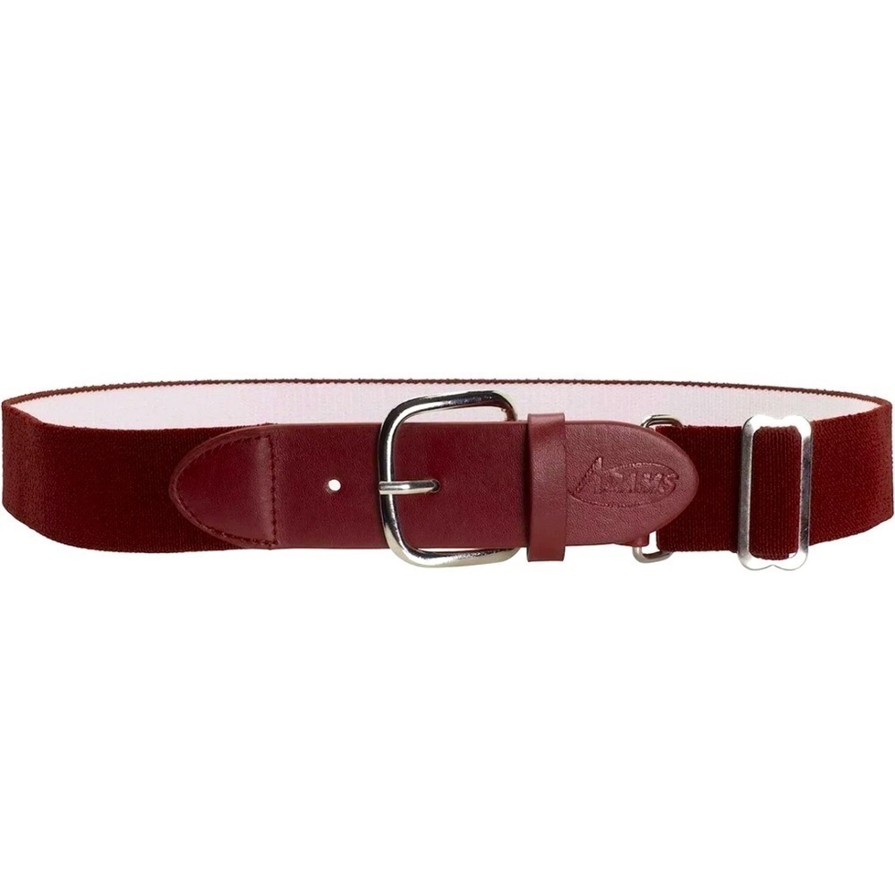 NWT ADAMS USA Adult Youth Elastic Baseball Belt 1.5” Wide Burgundy 18-40”